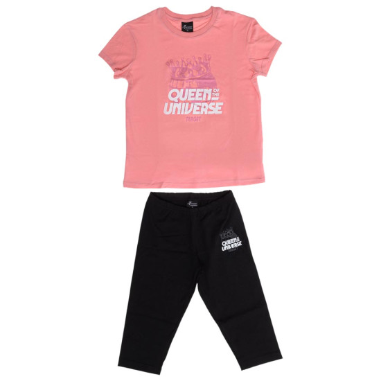 Target Παιδικό σετ Tee & 3/4 Leggings Single Jersey Set ''Queen''